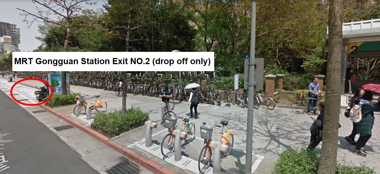 Transit spot of MRT Gongguan Station Exit.2